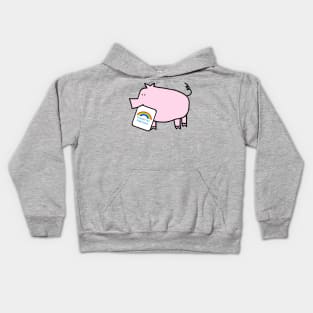 Essential Employee Rainbow and Pig Kids Hoodie